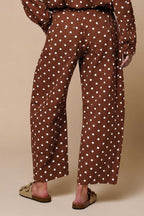 CONJUNTO LANCY POLKA DOT DENIM HIGH NECK