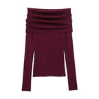 BLUSA A LOS HOMBROS BURGUNDY