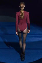 BODY MANGA LARGA COLOR GUINDA
