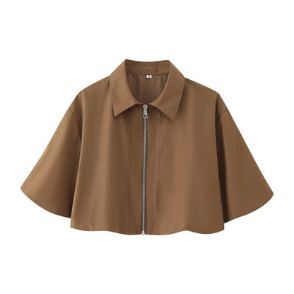 CONJUNTO MILA CAFÉ BLUSA + FALDA