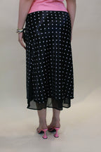 FALDA KATHERINE BLACK POLKA DOT