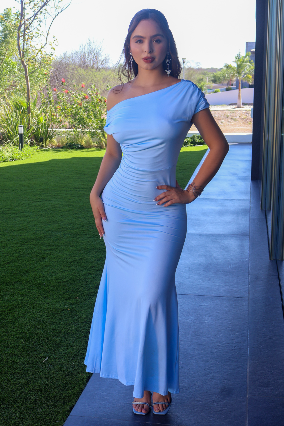 VESTIDO MAXI ALORA BABY BLUE
