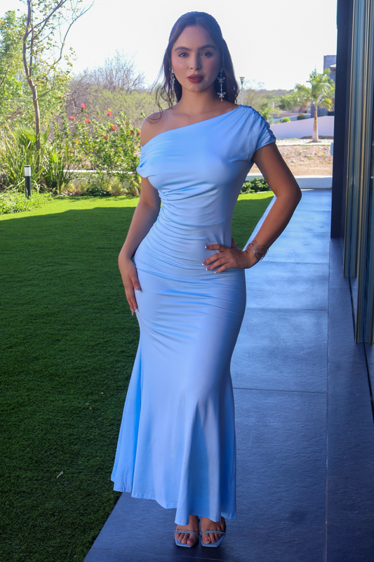 VESTIDO MAXI ALORA BABY BLUE