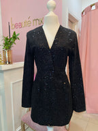 VESTIDO LENTEJUELA CHICA NEGRO