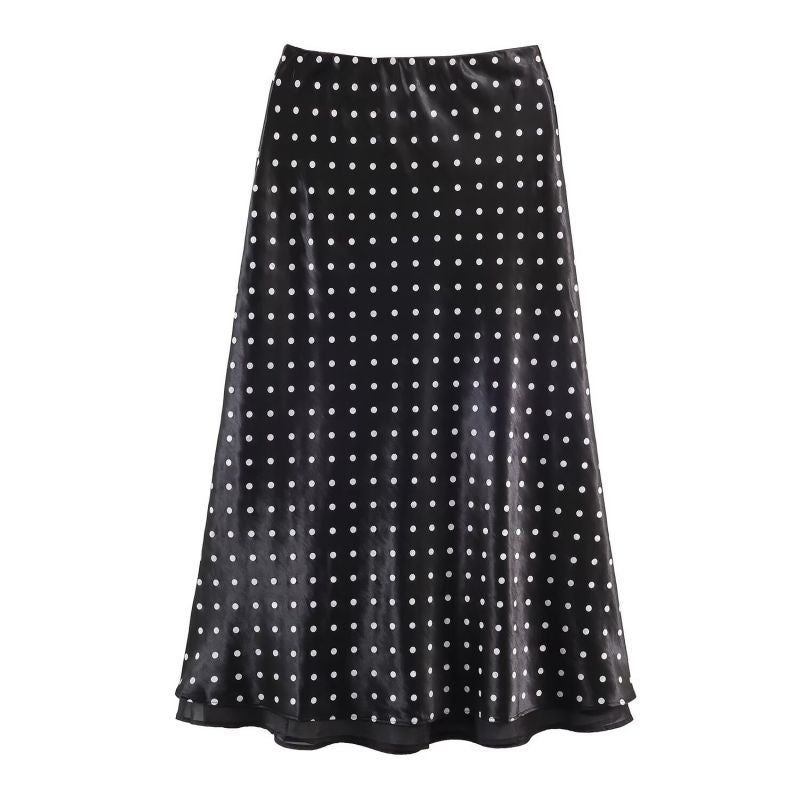 FALDA KATHERINE BLACK POLKA DOT