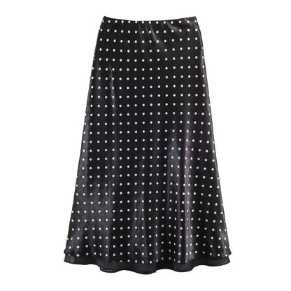 FALDA KATHERINE BLACK POLKA DOT