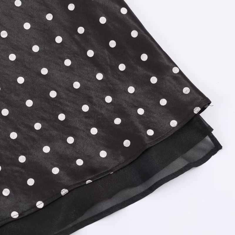 FALDA KATHERINE BLACK POLKA DOT