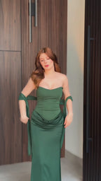 VESTIDO MAXI CHANELLE VERDE ESMERALDA