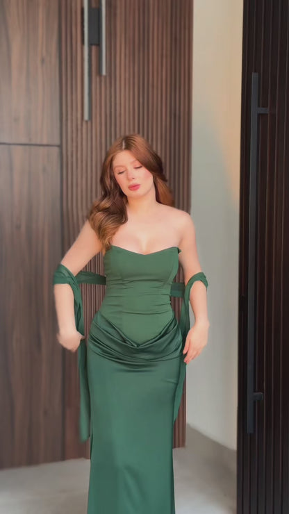 VESTIDO MAXI CHANELLE VERDE ESMERALDA