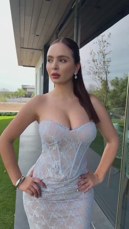 VESTIDO DOLCE BABY BLUE ENCAJE