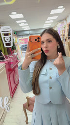 SET EVELISSE BABY BLUE CHAQUETA + FALDA