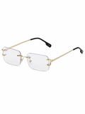 LENTE AZUL RECTANGLE FRAMELESS