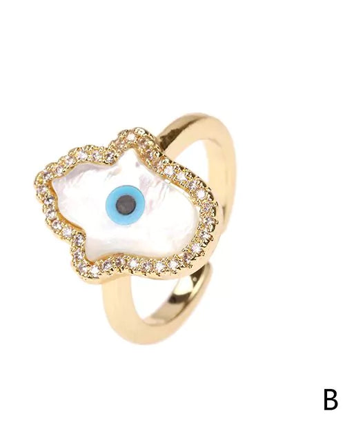 ANILLO OJO CON MANO DE FATIMA