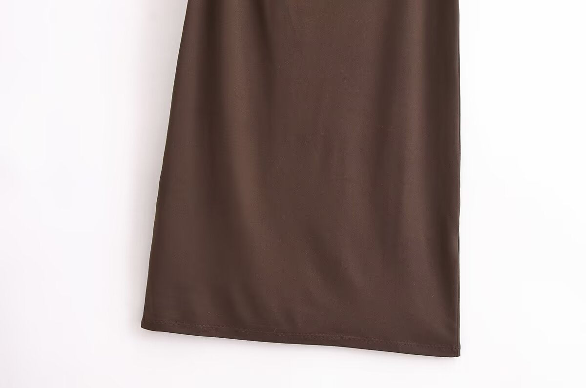VESTIDO CAFÉ MIDI KYLIE