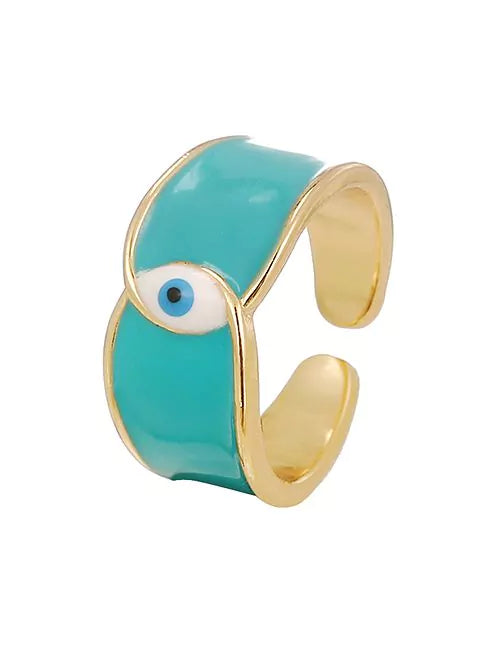 ANILLO OJO ENTRELAZADO AZUL
