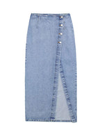 FALDA MZC BOTONES AZUL